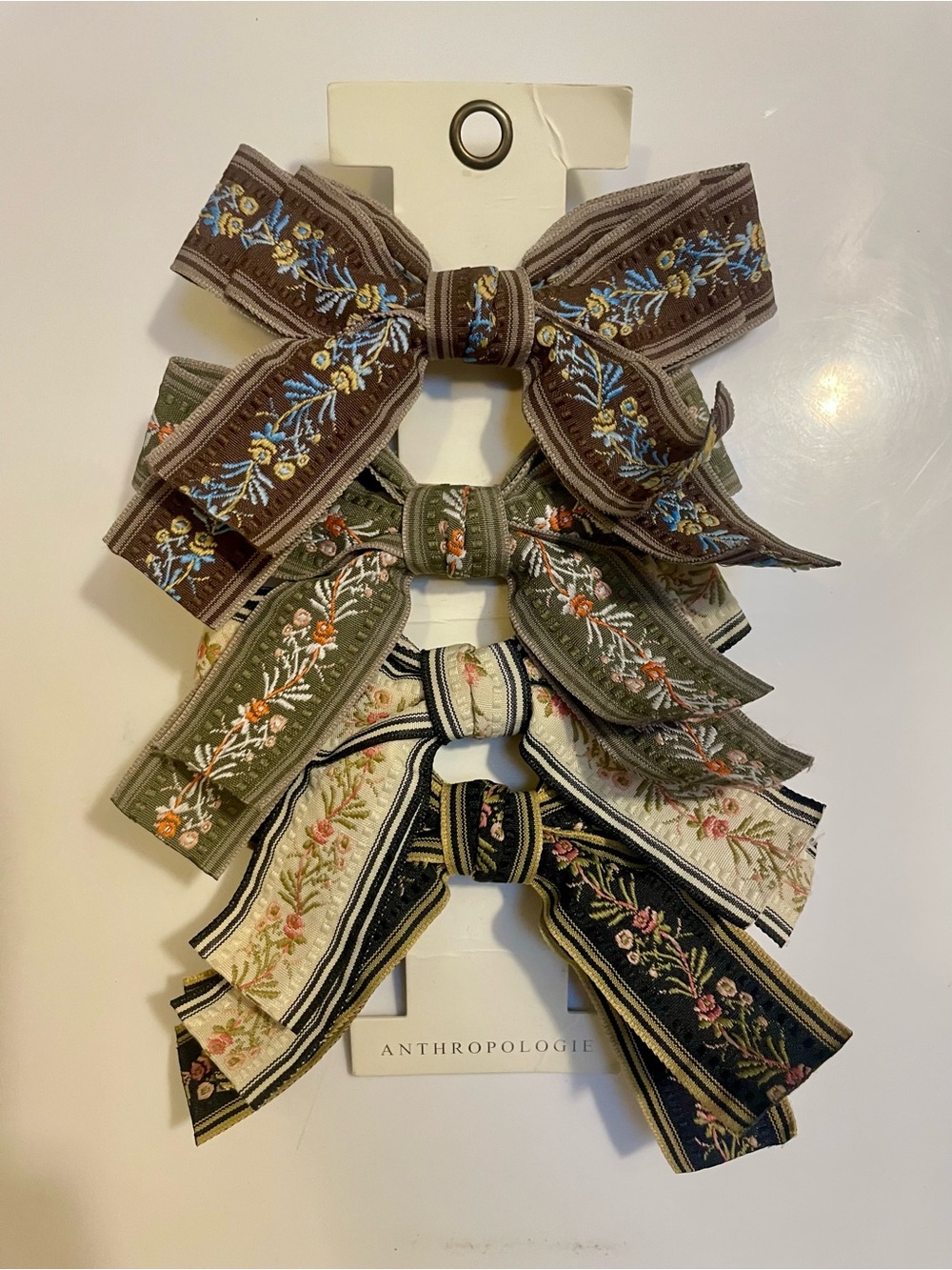NWP Anthropologie Bow Clip Set